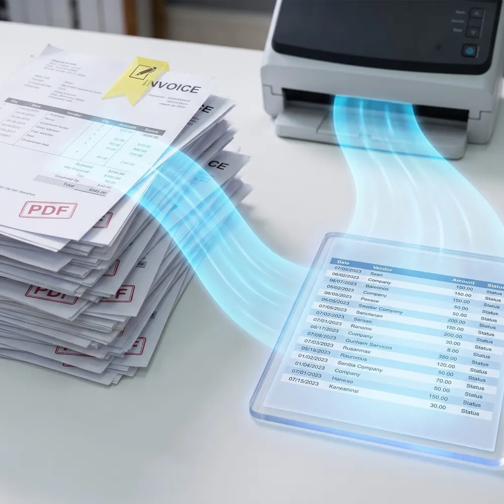 Document & invoice processing — example Flowdesk build (AI · Document intelligence)